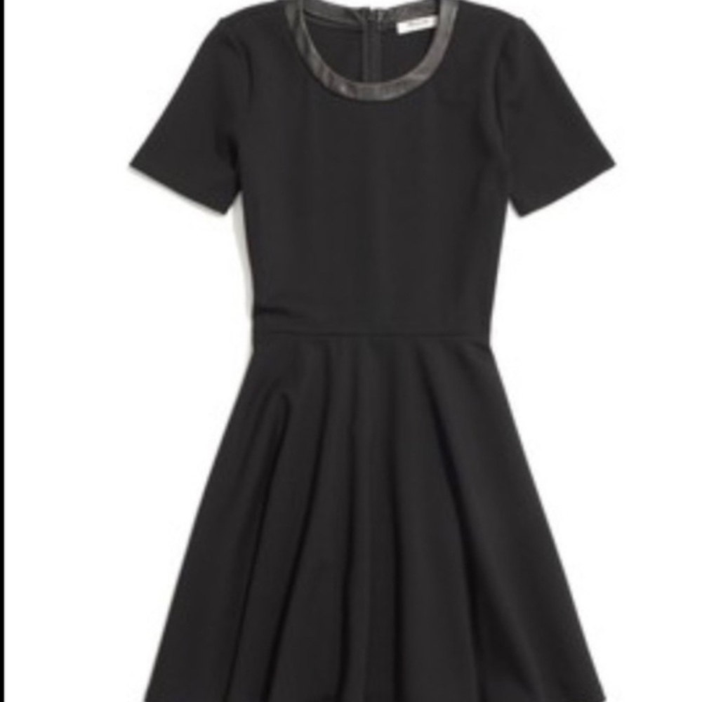 Madewell ♠️ Leather trim dress